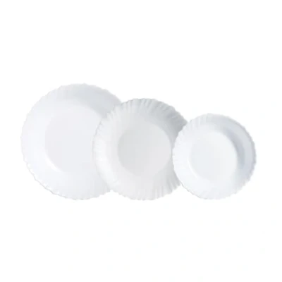 Imagen de Luminarc Feston Vajilla Opal 18 Piezas 6 Personas Blanco