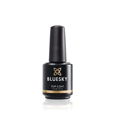 Imagen de Bluesky Capa superior de gel 15 ml esmalte uñas grande UV LED larga duración transparente (necesidad curar debajo la lámpara UV), 40 g