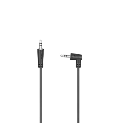 Imagen de Cable Jack Hama 00205286, De conector 3.5 mm a 90º, 1.5 m, Negro