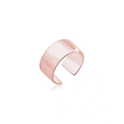 Imagen de Elli Pendientes para mujer con diseño de grillete sencillo, fabricados en plata ley 925 chapada oro rosa