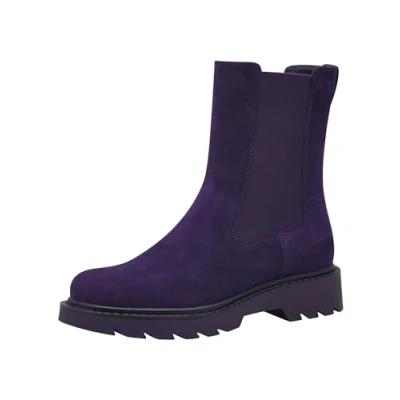 Imagen de Tamaris Botines Chelsea para Mujer, Piel, Cómodos, Morado, 38 EU