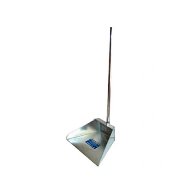 Imagen de Pamex recogedor de metal galvanizado con palo 75 x 34 27 cm, básico para limpieza del hogar, duradero y resistente