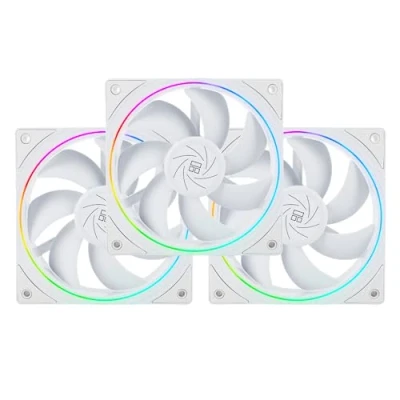 Imagen de Thermalright TL S12W ventilador para CP Efecto de luz ARGB, silencioso ordenador PC PWM con velocidad 1500 rpm, refrigeración CPU), color blanco (3 unidades)