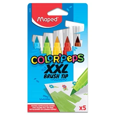 Imagen de Rotulador maped color peps jumbo punta pincel caja de 5 colores surtidos