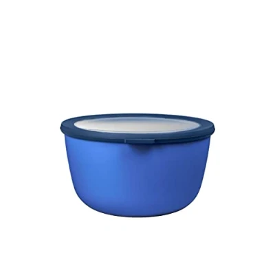 Imagen de Mepal Multi Bowl Cirqula Redondo Recipientes para Alimentos con Tapa Adecuado como Fiambrera Hermética Frigorífico, Microondas y Congelador Tapers Comida 3000 ml Vivid blue