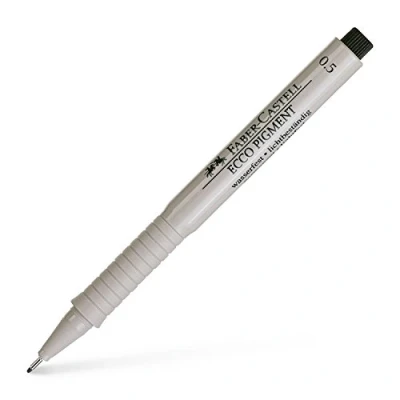 Imagen de Faber Castell 166599 Bolígrafo de tinta Ecco Pigment, 0,5 mm, color negro