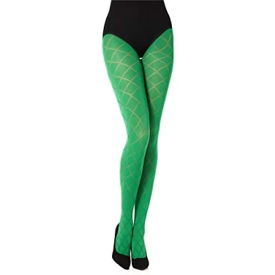 Imagen de Merry Style Medias Opacas para mujeres con Estampado Pantys dibujos Lencería liguero Sexy Mujer MS 328 60 DEN (Erba, L (40 44))