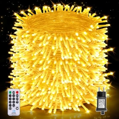 Imagen de Auriostar Luces Navidad Exterior 100m 1000LEDs, Guirnalda IP44 Impermeable, 8 Modos Arbol Interior,Luces para Balcon, Habitacion, Fiestas, Boda