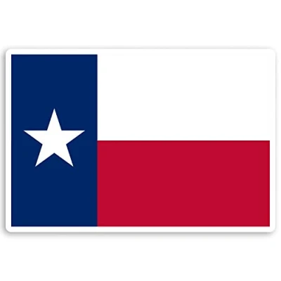 Imagen de 2 pegatinas de vinilo la bandera del estado Texas 10 cm ancho