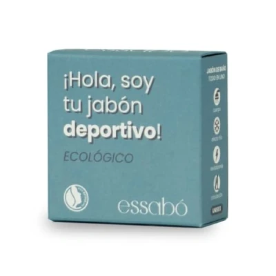 Imagen de Essabó Jabón Deportivo 100% Natural Elaborado con Aceite de Coco y Oliva Bio Refrescante revitalizante Ideal para deportistas 120 g