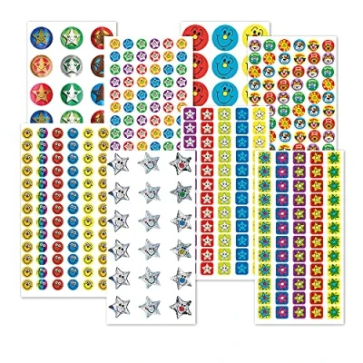 Imagen de Sticker Solutions estrellas y sonrisas pegatinas de recompensa (Pack 1332)