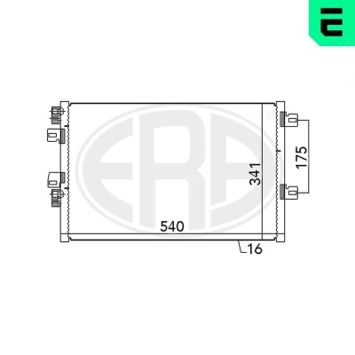 Imagen de ERA 667073 Condensador sin secador RENAULT: Kangoo I, I Express