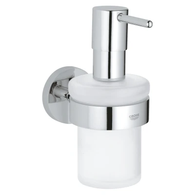 Imagen de Grohe Start QuickFix Dispensador de jabón con soporte, cromo, para pegar (pegamento QuickGlue A1) o atornillar, ref. 41195DC0