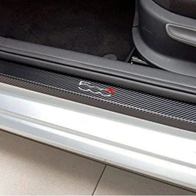 Imagen de EAGLEG 4 Piezas Engomada Tiras Umbral Fibra Carbon Coche para Fi at 500 500x 500l Panda Tipo Punto Bravo, Protector De Pedal Puerta CarroceríA DecoracióN Accesorios, White