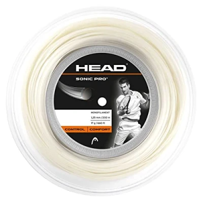 Imagen de HEAD Sonic Pro Cuerda para raqueta de tenis, 200 m, 1,30 mm espesor, color blanco