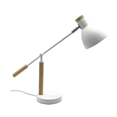 Imagen de Flexo orientable 360º modelo Biel 1luz Blanco/haya FABRILAMP