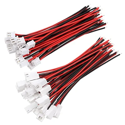 Imagen de YIXISI 25 Pares Micro JST XH 2.54mm 2 Pines Conector Macho y Hembra con Cable 10cm