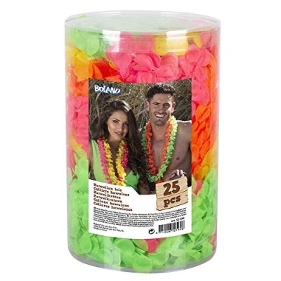 Imagen de Boland cadenas hawaianas en juego, 25 piezas, de flores, verano, playa, fiesta jardín, accesorio, lema, carnaval