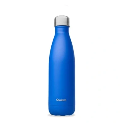 Imagen de Qwetch Botella isotérmica azul majorelle 750 ml de acero inoxidable 24 horas fría y caliente impermeable, libre BPA reutilizable