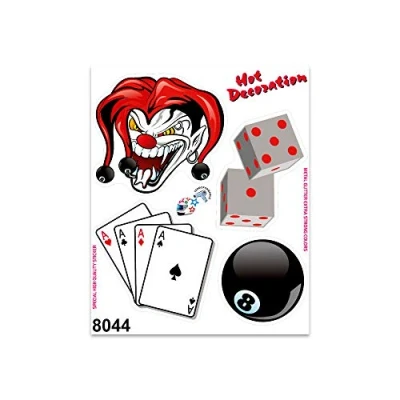 Imagen de 4R Quattroerre.it 8044 Adhesivos Dados Joker Cartas 14 x 16 cm, Multicolor