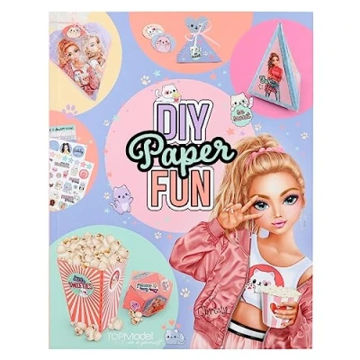 Imagen de Depesche 12581 TOPModel Cutie Star Libro Creativo DIY Paper Fun con 32 Coloridas páginas para Crear y diseñar Cartas, Postales Mucho más. Incluye 8 Hojas de Pegatinas