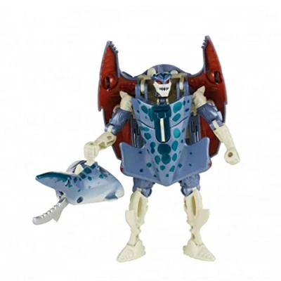 Imagen de Hasbro Figura Maximal Cybershark Beats Wars Transformers 12cm Muñecos acción, Multicolor, único (136338)