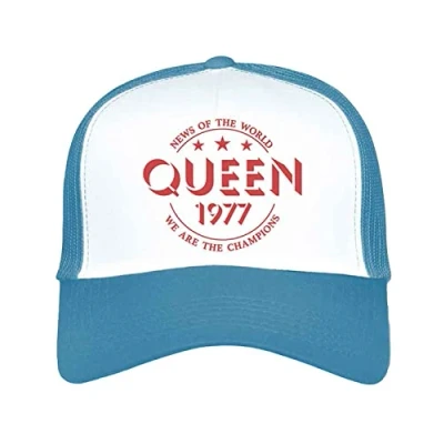 Imagen de Queen Gorra De Beisbol Champions 77 Band Logo Nuevo Oficial Azul Trucker Unisex Size One