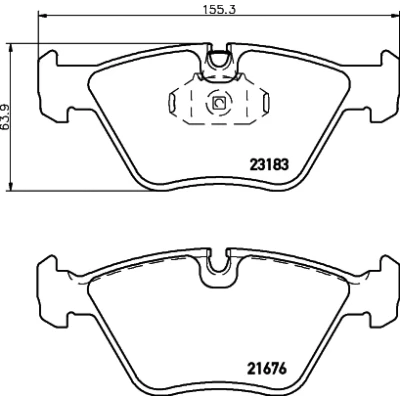 Imagen de HELLA 8DB 355 009 001 Juego de pastillas freno preparado para indicador desgaste BMW: 3 Berlina, Coupé, Touring, ROVER: 75, 75 Tourer