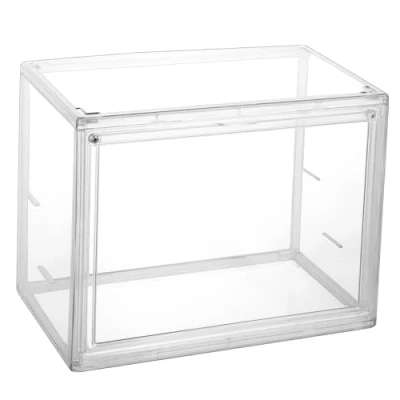 Imagen de Flearitzo Vitrinas para Colecciones Caja de Exhibición Transparente Vitrina Muñecas con Puerta Figuras Coleccionables ，Figuras Acción, Juguetes, Miniaturas (36x22x27cm
