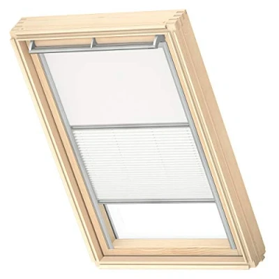 Imagen de Cortinas de oscurecimiento DÚO VELUX para C02, Blanco con guía Lateral Gris