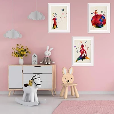 Imagen de Nacnic Set de 3 Posters para niños y habitacion Infantil Estilo nordico tamaño A3El Principito sin Marco