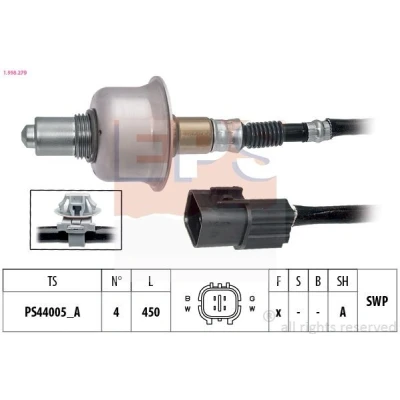 Imagen de EPS 1.998.279 Sonda lambda con material de fijación Made in Italy OE Equivalent térmico, plana, Rosca engrasada HYUNDAI: i10 I