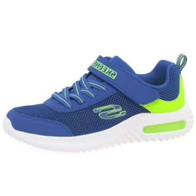 Imagen de Skechers Bounder Tech, Zapatos Deportivos Niños, Blue &amp; Lime Synthetic / Textile Trim, 35.5 EU