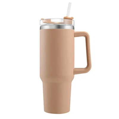 Imagen de 40oz Taza Termica con Pajita y Tapa, Termo Acero Inoxidable, Vaso de viaje café aislamiento al vacío doble pared Reutilizable, Travel Mug Curry