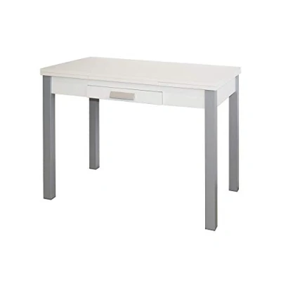 Imagen de MOMMA HOME Mesa Cocina Extensible Comedor Extensible, Plegable, Modernas Extensibles, Color Blanco/Plata, Modelo Silanta, Medidas 100/160x60x76 cm