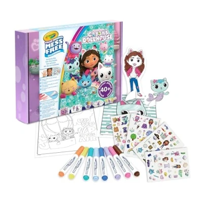 Imagen de CRAYOLA Color Wonder, Gabby&#039;s Dollhouse Juego de regalo Sin Manchas, Rico Contenido con Rotuladores, Páginas para Colorear, Pegatinas y Más, a partir 3 años, 75 7170