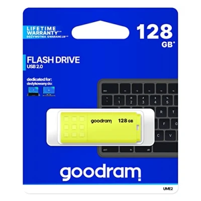 Imagen de Goodram Ume2 1280Y0R11 Pendrive Usb 128Gb 2.0 Amarillo