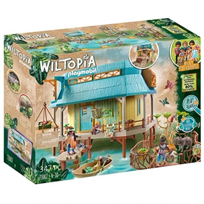 Imagen de PLAYMOBIL Wiltopia 71007 Centro de Cuidados Animales con Efectos luz y Juguete, Juguete sostenible para niños a Partir 4 años