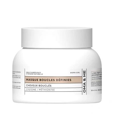 Imagen de OMA &amp; ME Mascarilla para Cabello Rizado Redefine los Rizos y Facilita el Desenredado Peinado Cuidado del con Metionina Cisteína 98% de Ingredientes Origen Natural 250ml