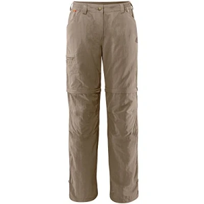 Imagen de Vaude Farley ZO Pantalones de senderismo para mujer, color muddy, talla 42/L