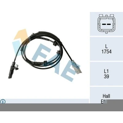 Imagen de FAE 78517 Sensor de ABS con cable Hall 2 1754 PEUGEOT: 407 Berlina, SW, Coupé, CITROËN: C5 3, C6 Berlina