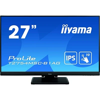 Imagen de iiyama T2754MSC B1AG 27&quot; PCAP 10P Táctil, Anti Glare Coating, 1920x1080, Panel IPS, Slim Bezel, Altavoces, VGA, HDMI, Double Hinge Stand., 300cd/m², 1000:1 Contraste estático