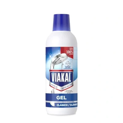 Imagen de Viakal Clasico Gel Liquido Antical 15 x 500 ml, Eliminador de Cal Dificiles En El Baño y la Cocina, Evita Reaparicion