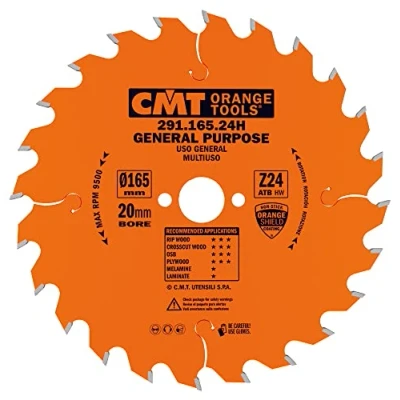 Imagen de CMT Orange Tools 291.165.24H Sierra circular 165x2.6x20 z 24 atb 15 grados