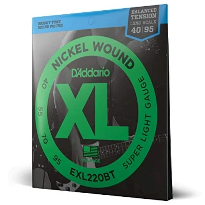 Imagen de D&#039;Addario Bajo Electrico Cuerdas Juego de EXL220BT Cuerdas, Plateado