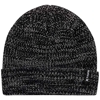 Imagen de Hurley Men&#039;s Cuffed Beanie Loose Knit Winter Hat (Black/Grey, One Size)