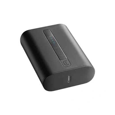 Imagen de Powerbank CellularLine Thunder, Universal, 10000 mAh, 2 entradas USB C, Negro