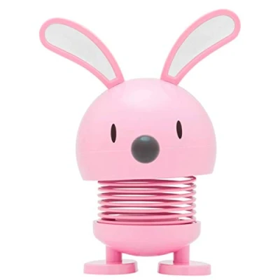Imagen de Hoptimist Conejo de Pascua, decoración Mesa Linda para pequeños Regalos Pascua Adultos, Primavera Interior, 7,5 x 5,8 9 cm, Rojo Claro