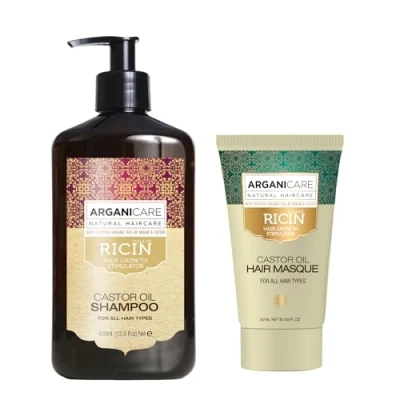 Imagen de ARGANICARE Gama Ricin Con aceite de ricino ecológico Cuidado del cabello Alimentar Refuerce Hidrata Todo tipo Champú + muestra (Champú)