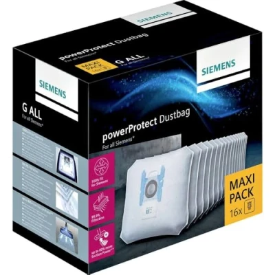 Imagen de Siemens PowerProtect aspiradora Unidades, con Cierre, aptas para Todas Las Series Excepto VS08, VS01, 16 Bolsas Polvo